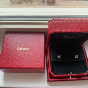 Cartier white gold love earring studs